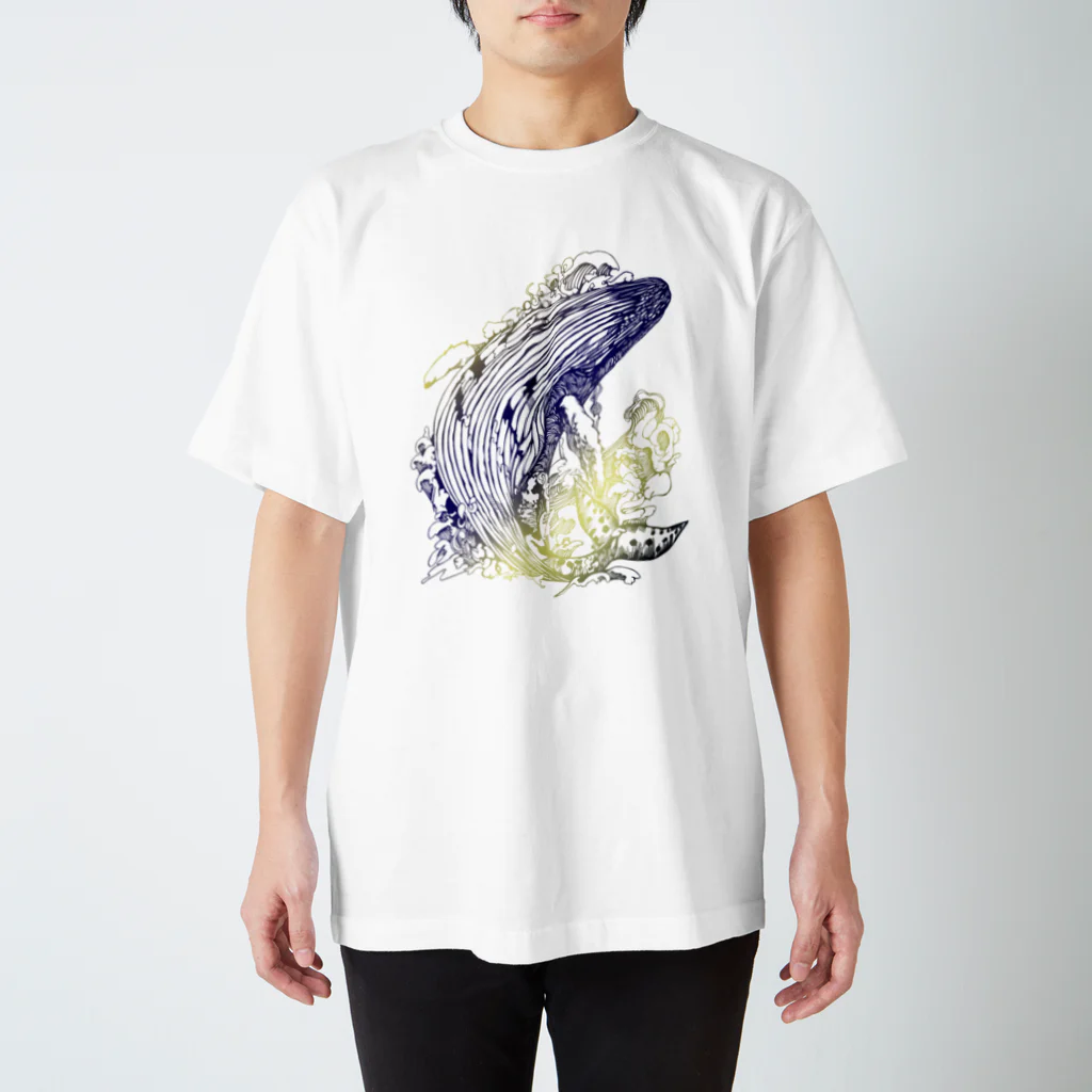 切り絵ariのクジラ Regular Fit T-Shirt