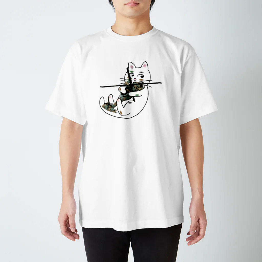 Y.T.S.D.F.Design　自衛隊関連デザインの猫 Regular Fit T-Shirt