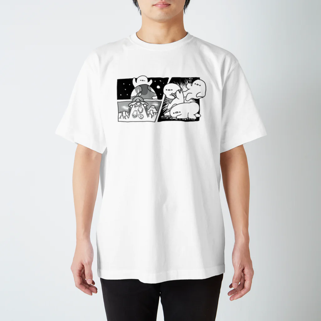 ぷにおもちSHOPの宇宙ひよこ大侵略 Regular Fit T-Shirt