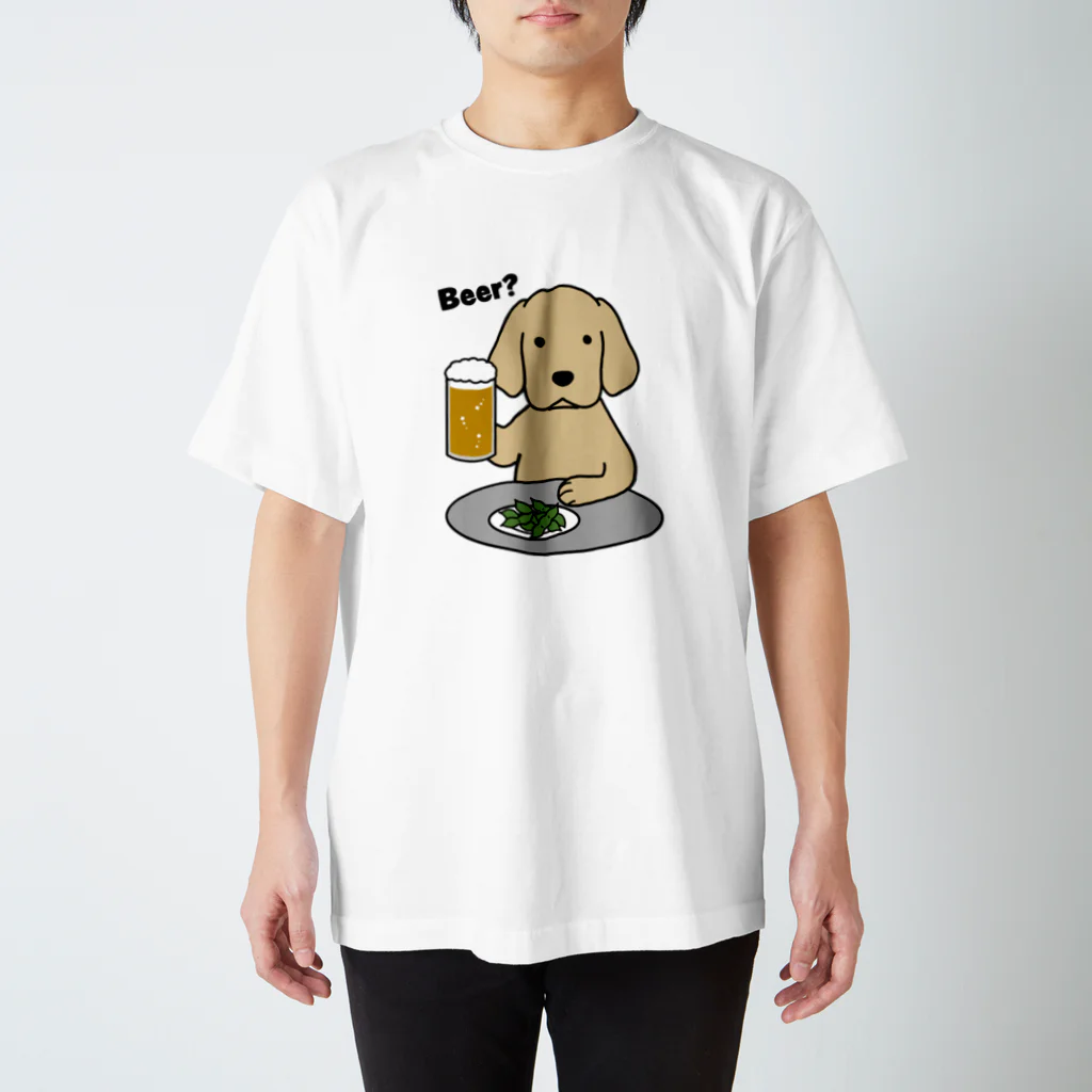 efrinmanのビールと枝豆 スタンダードTシャツ