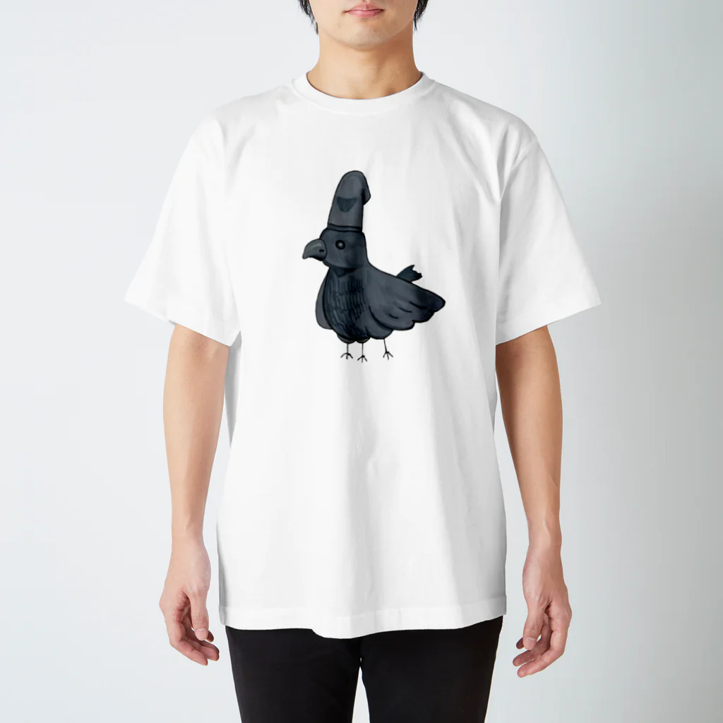 八咫烏帽子の鳥小屋の八咫烏帽子くん スタンダードTシャツ