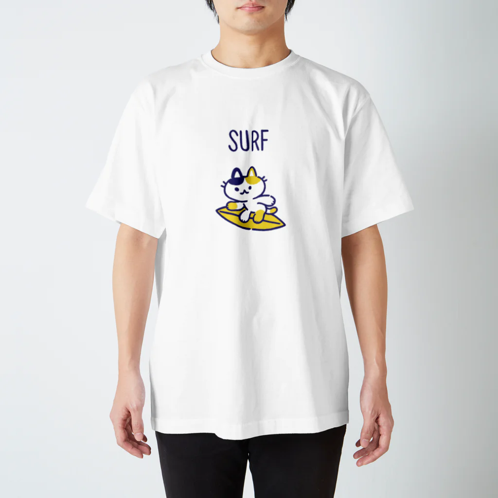 995(ｷｭｳｷｭｳｺﾞ)のSURFねこ Regular Fit T-Shirt