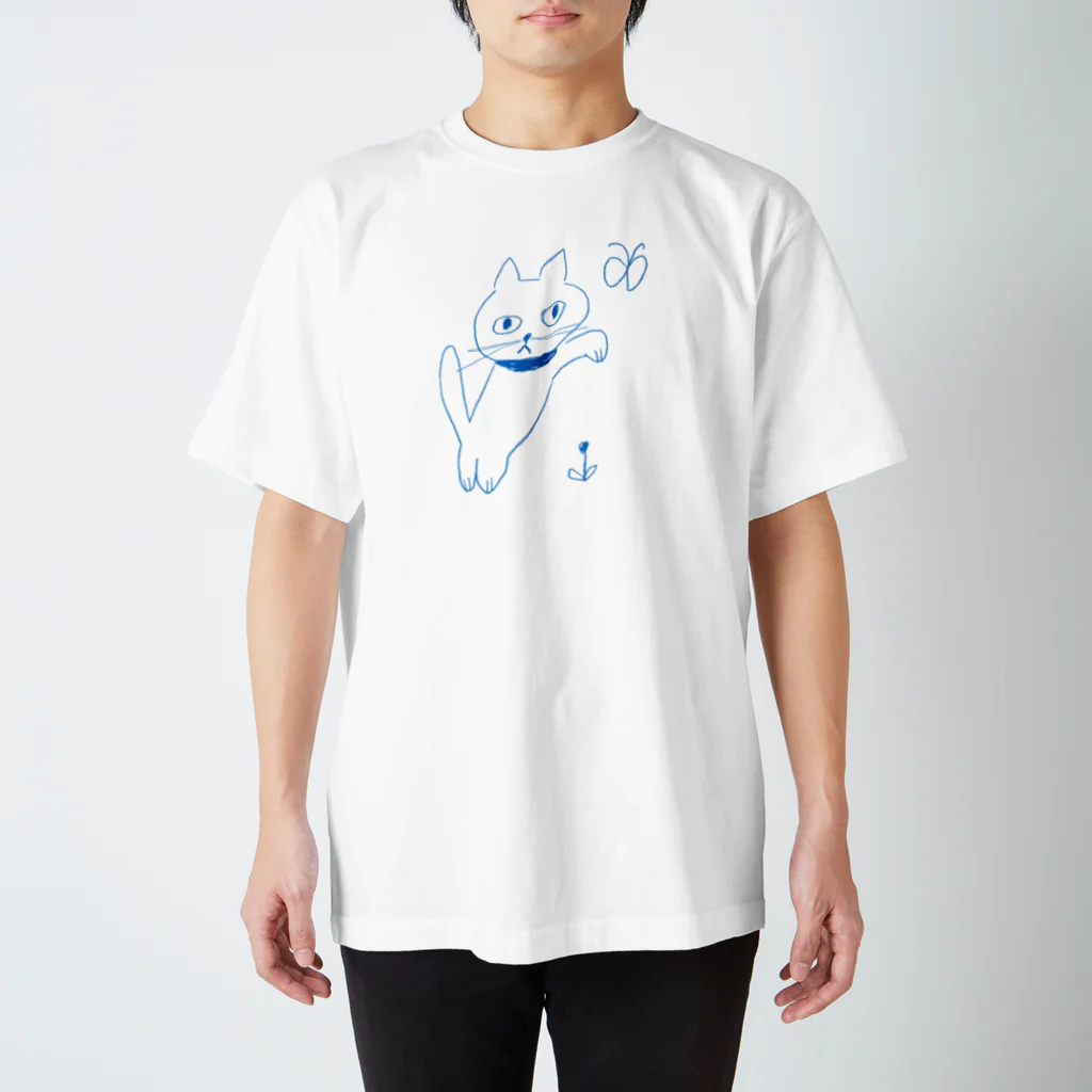 Kaiyayasumi ＊海谷泰水＊のチョウチョとニャンコ スタンダードTシャツ