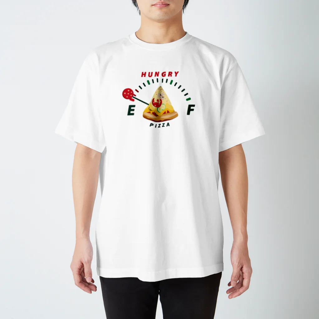 イラスト MONYAAT の腹ペコゲージ　ピザ　A*Ｌ配置 Regular Fit T-Shirt