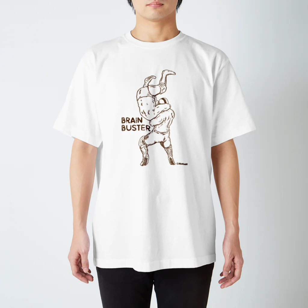 アカツキ@味のプロレスのBRAIN BUSTER Regular Fit T-Shirt