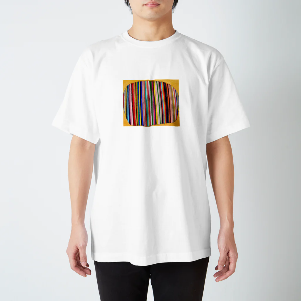 colmena-artのボーダーかぼちゃ Regular Fit T-Shirt