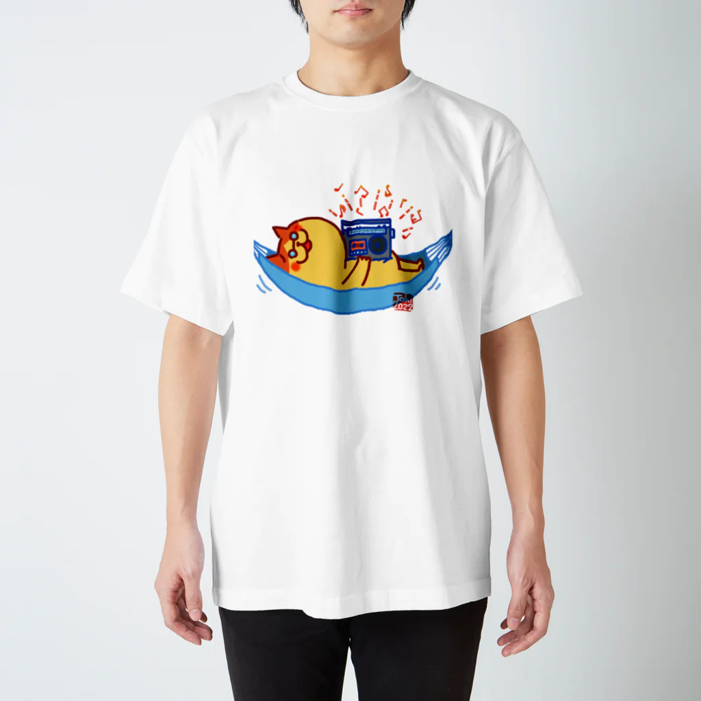 tokisanの働く気ゼロのメタボ猫さん。 スタンダードTシャツ