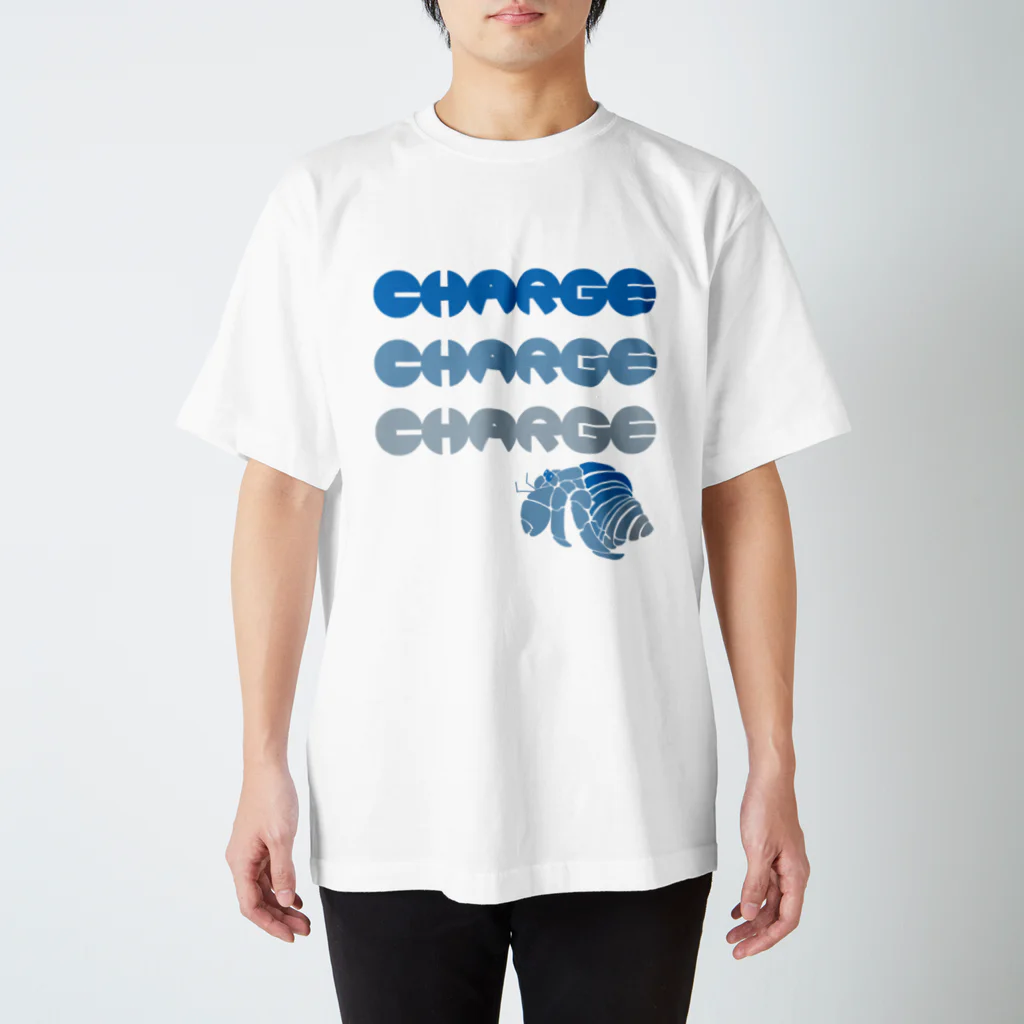 トウキョウピンノのオカヤドカリCHARGEブルー スタンダードTシャツ