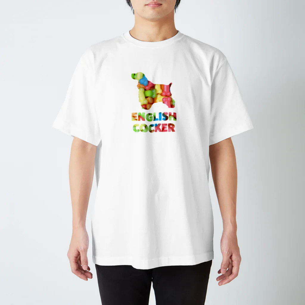 onehappinessのイングリッシュコッカースパニエル　骨ガム スタンダードTシャツ