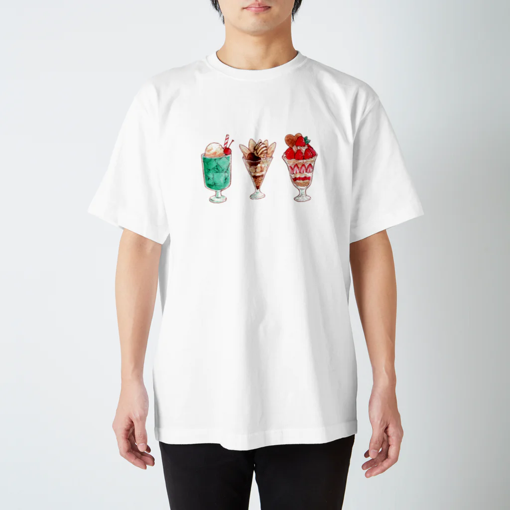 山田デイジーのクリームソーダ＆パフェ スタンダードTシャツ