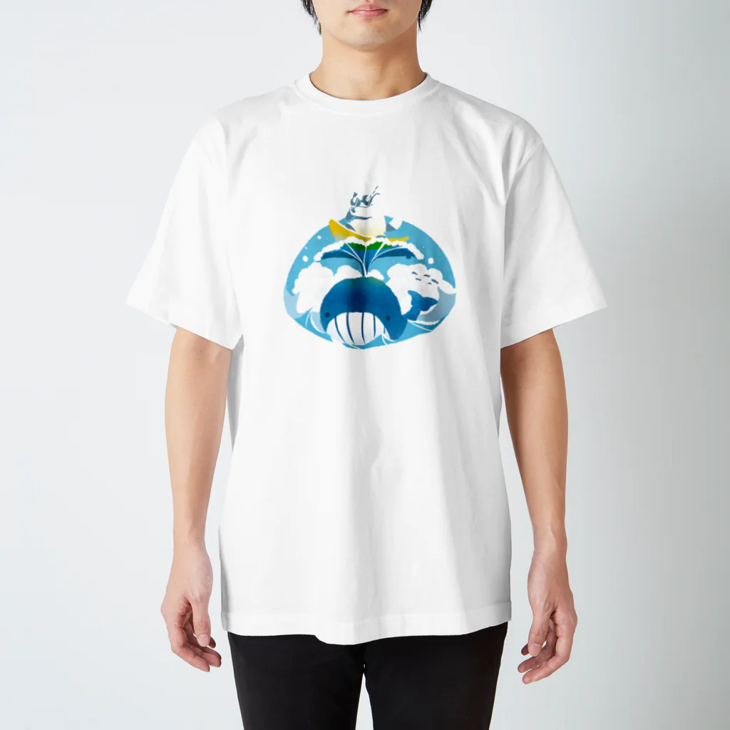 こざかなのくじらサーフィン スタンダードTシャツ