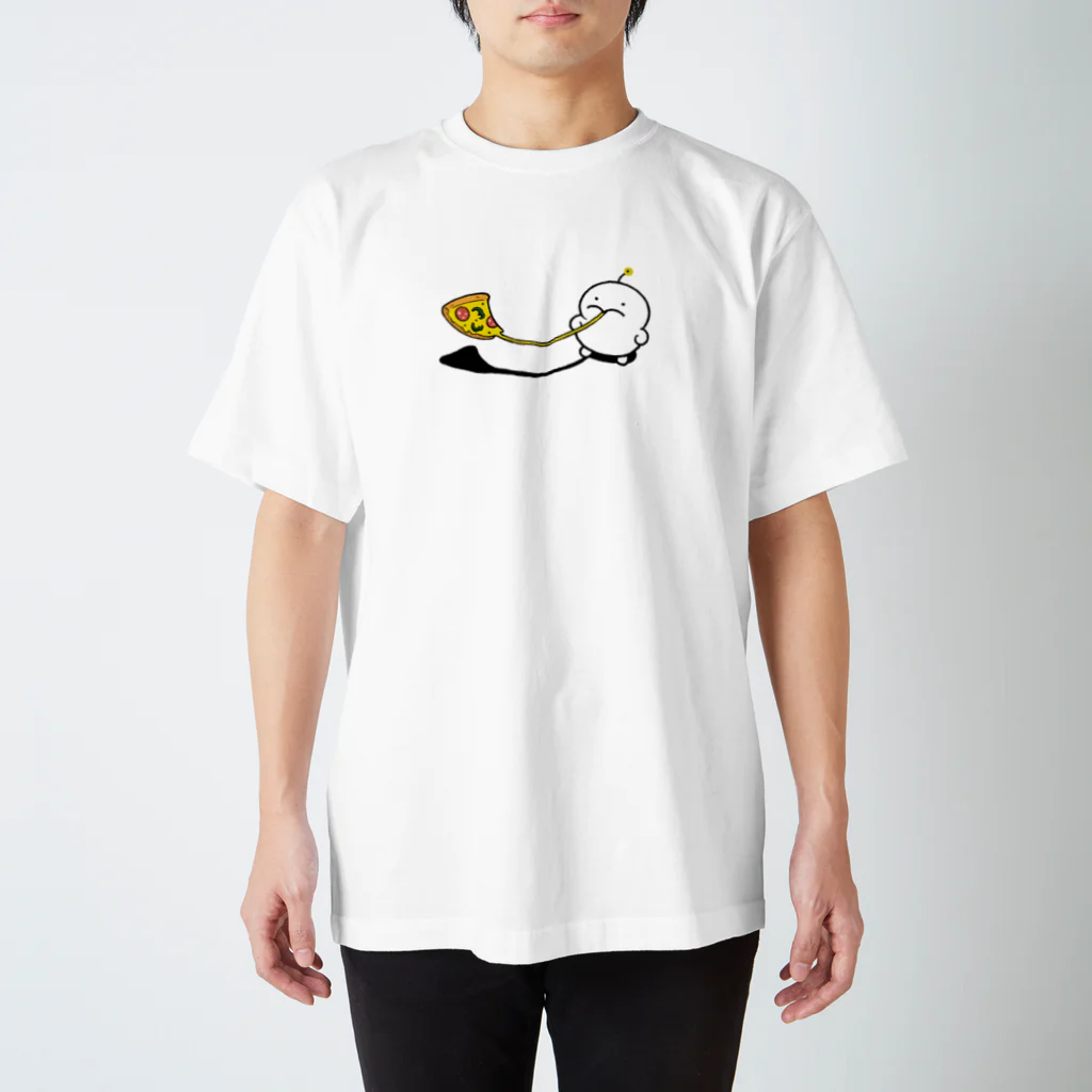 ぷりぷりうちゅうじんとぽこチャの店のピザとぷりぷりうちゅうじん Regular Fit T-Shirt