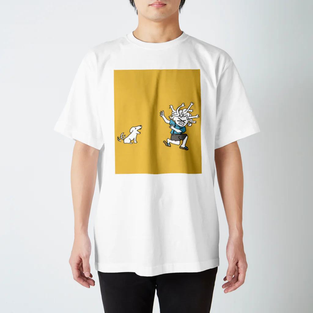 杜の魚の犬がこわいメデューサ スタンダードTシャツ