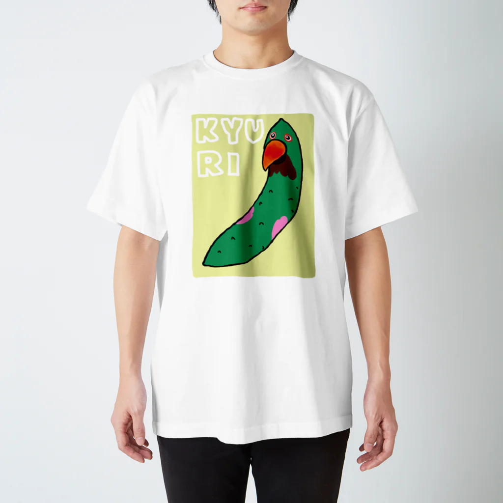 あやしいおばさん くろまめさんのきゅうり（オオハナ） スタンダードTシャツ