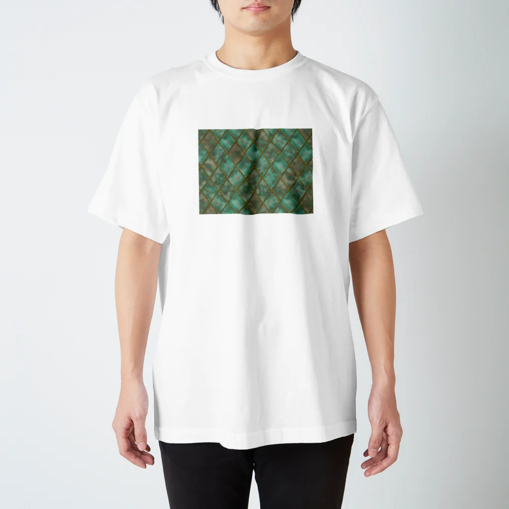 雅峯の龍体文字太占図　アンティーク調green スタンダードTシャツ