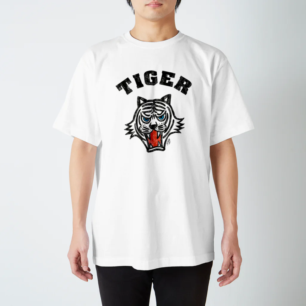 Nobby's SUZURI shopのTIGER（黒） 티셔츠