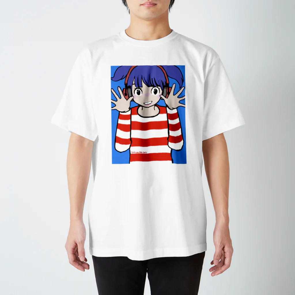 青木俊直のヘッドフォンちゃん スタンダードTシャツ