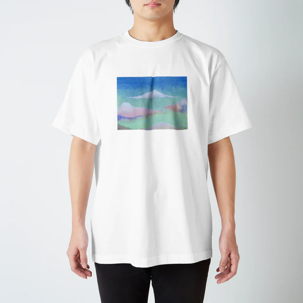 ゆかしのぺろ〜んshopの夕暮れの散歩道(春) Regular Fit T-Shirt