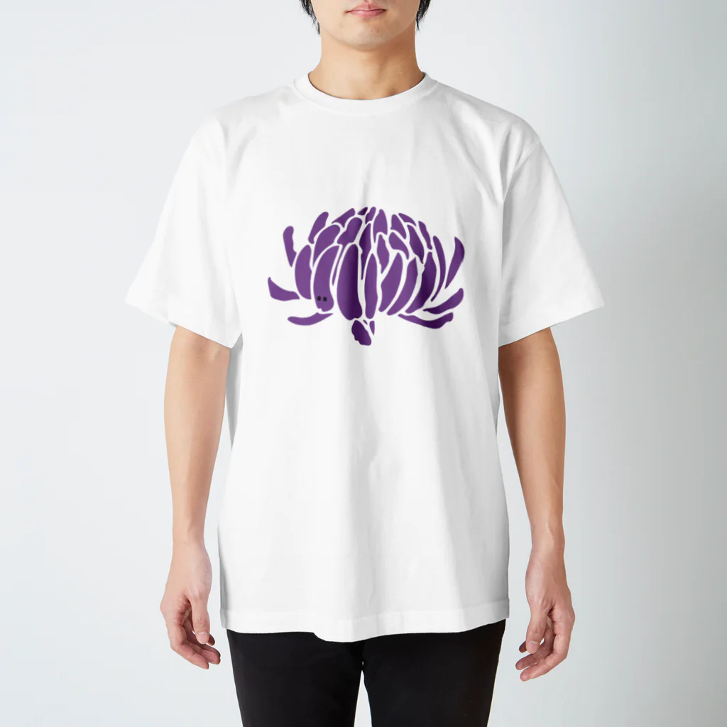 おばけ植物園のおばけ花（キク）パープル スタンダードTシャツ