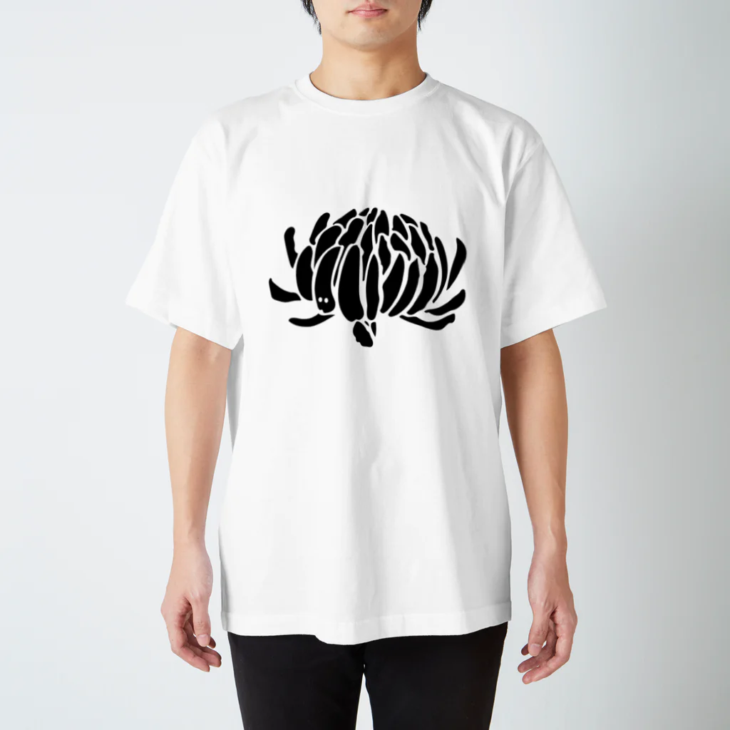 おばけ植物園のおばけ花（キク）モノクロ スタンダードTシャツ