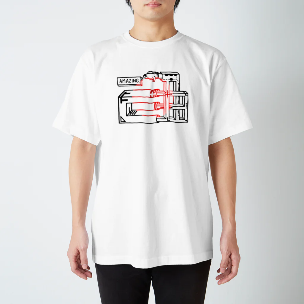 サルインのトリックアートの世界へようこそ スタンダードTシャツ