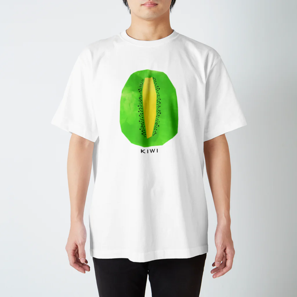 花と女性のイラストレーションのキウイ（kiwifruit）2022 スタンダードTシャツ