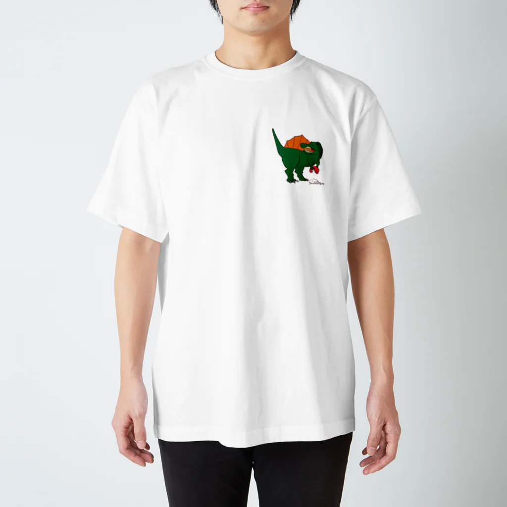 すし井ショップ (sushii shop)のスシノサウルス(スピノ) スタンダードTシャツ