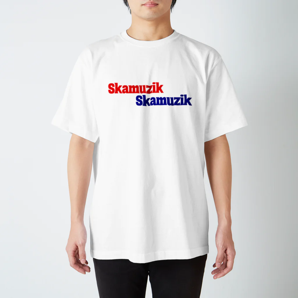 skamuzik a go goのSkamuzik Skamuzik（赤青） Regular Fit T-Shirt