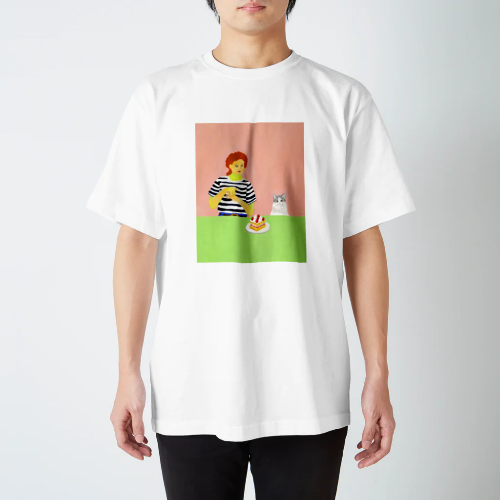 matsuorrrのGirl and Cat Regular Fit T-Shirt