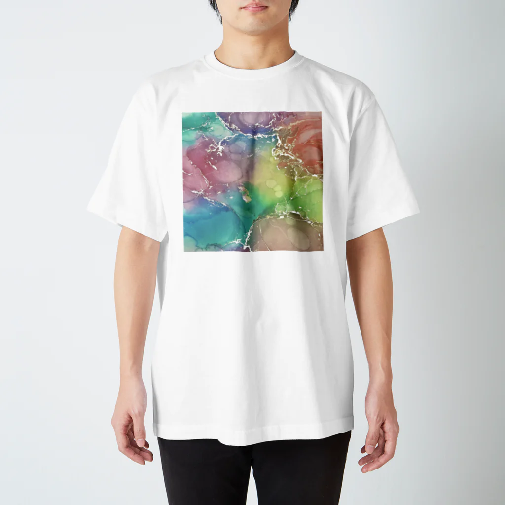 葉月あさこ(風椋)＠癒しの書【公式】のインクアート カラフル Regular Fit T-Shirt