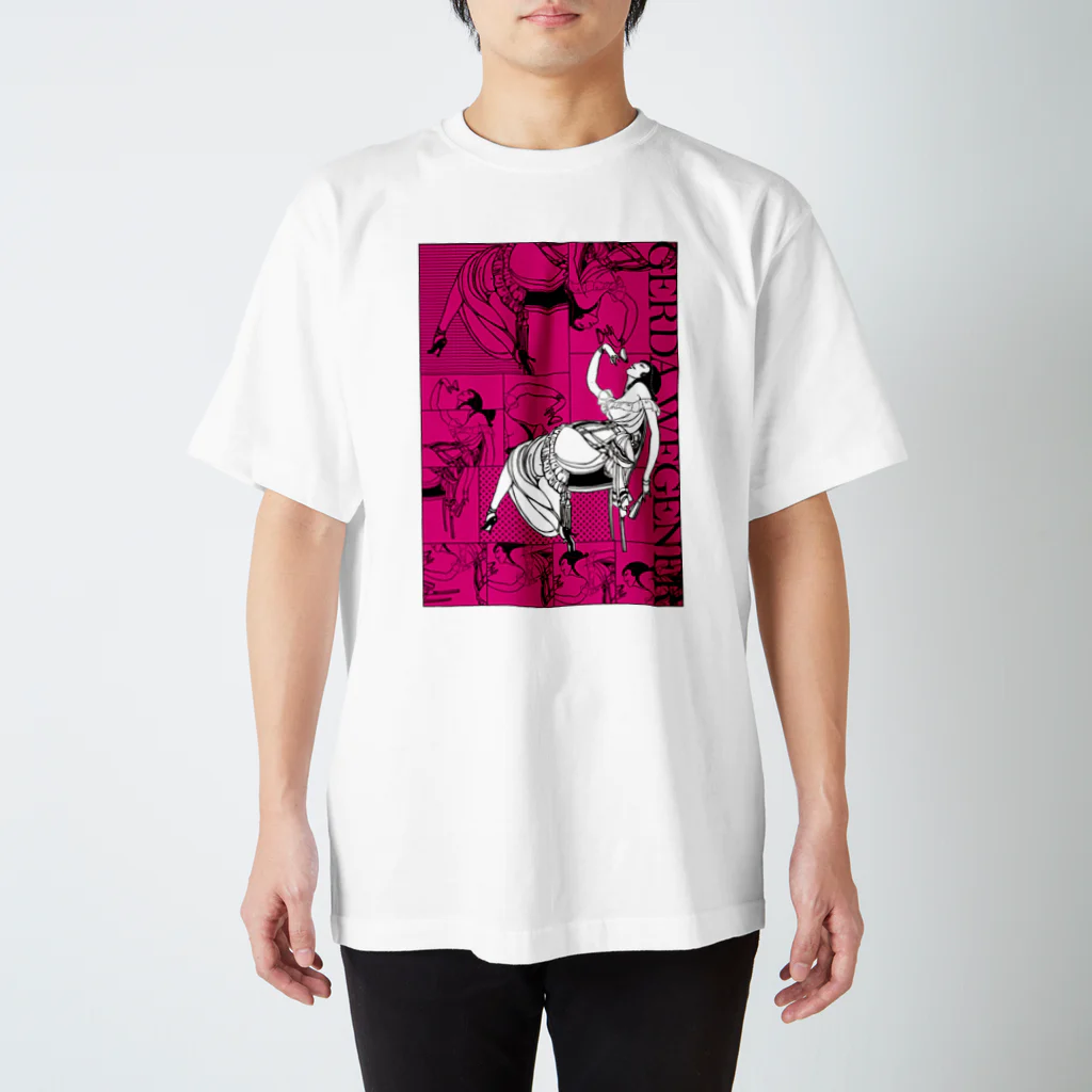 Cordelia　SUZURI分室のGERDA "Collage pink" Regular Fit T-Shirt