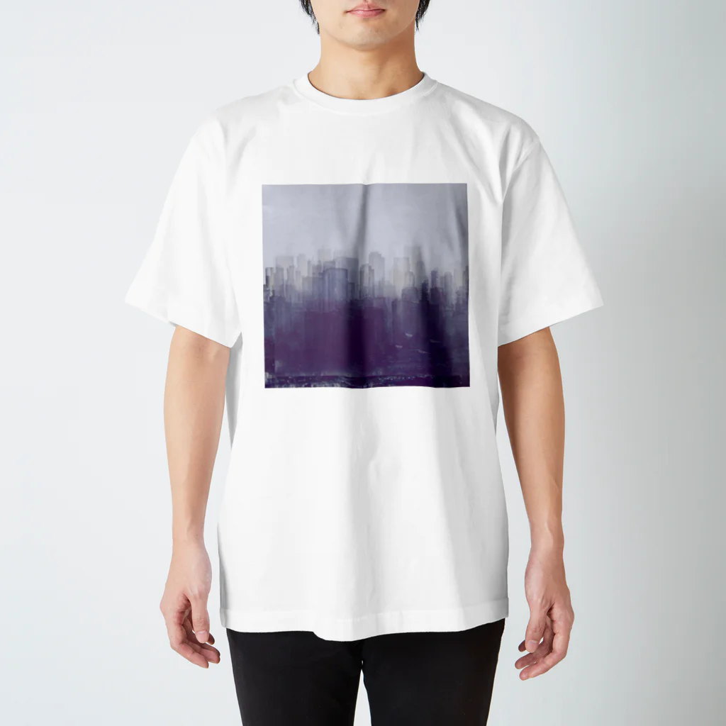 行方不レ知のmonotone city Regular Fit T-Shirt