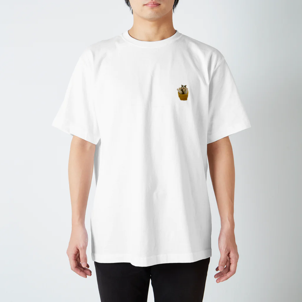 サヤマネコ suzuri店のすっぽりと。 Regular Fit T-Shirt