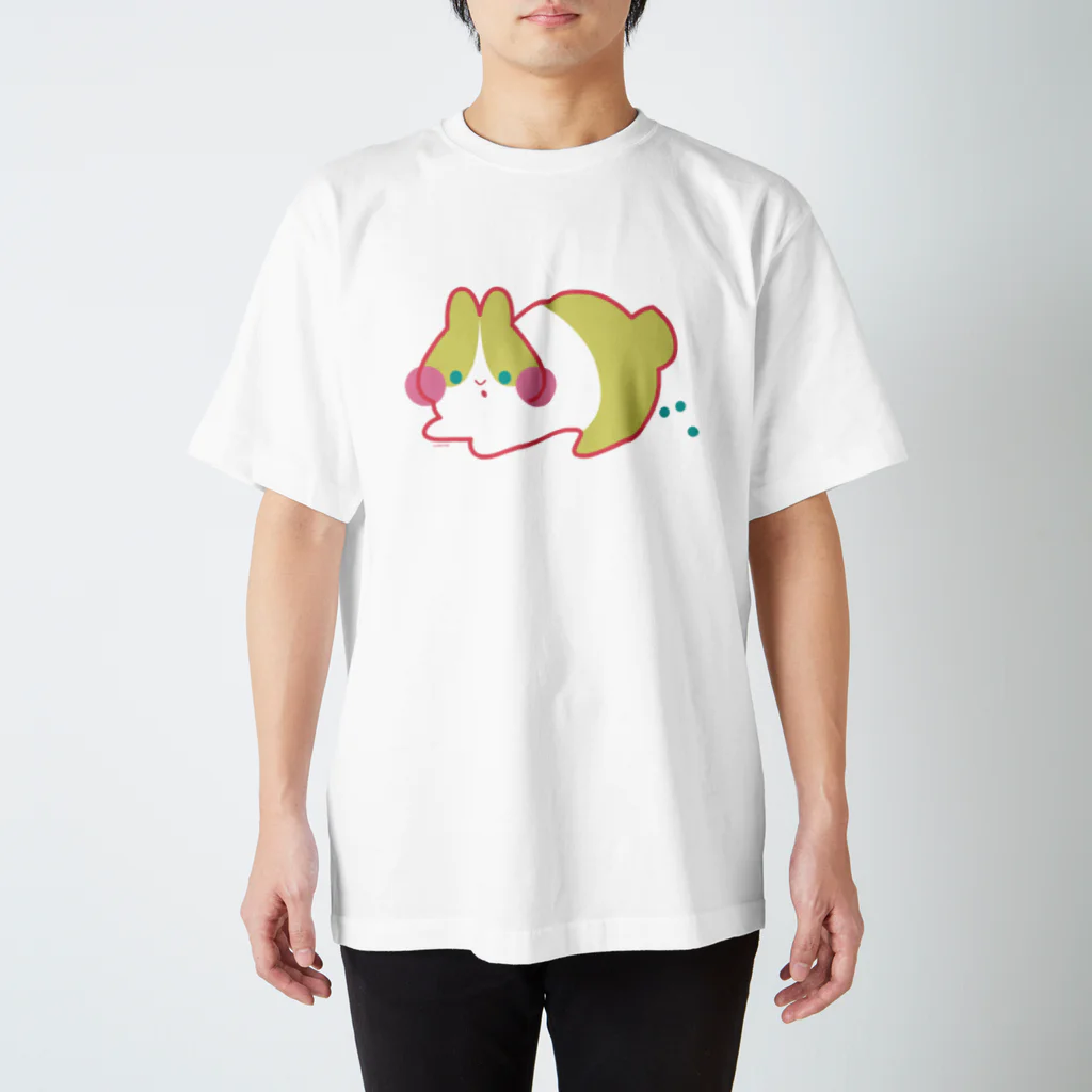 ●mugi to hana●のusacoro-うさぎのうんち-はちわれさん スタンダードTシャツ