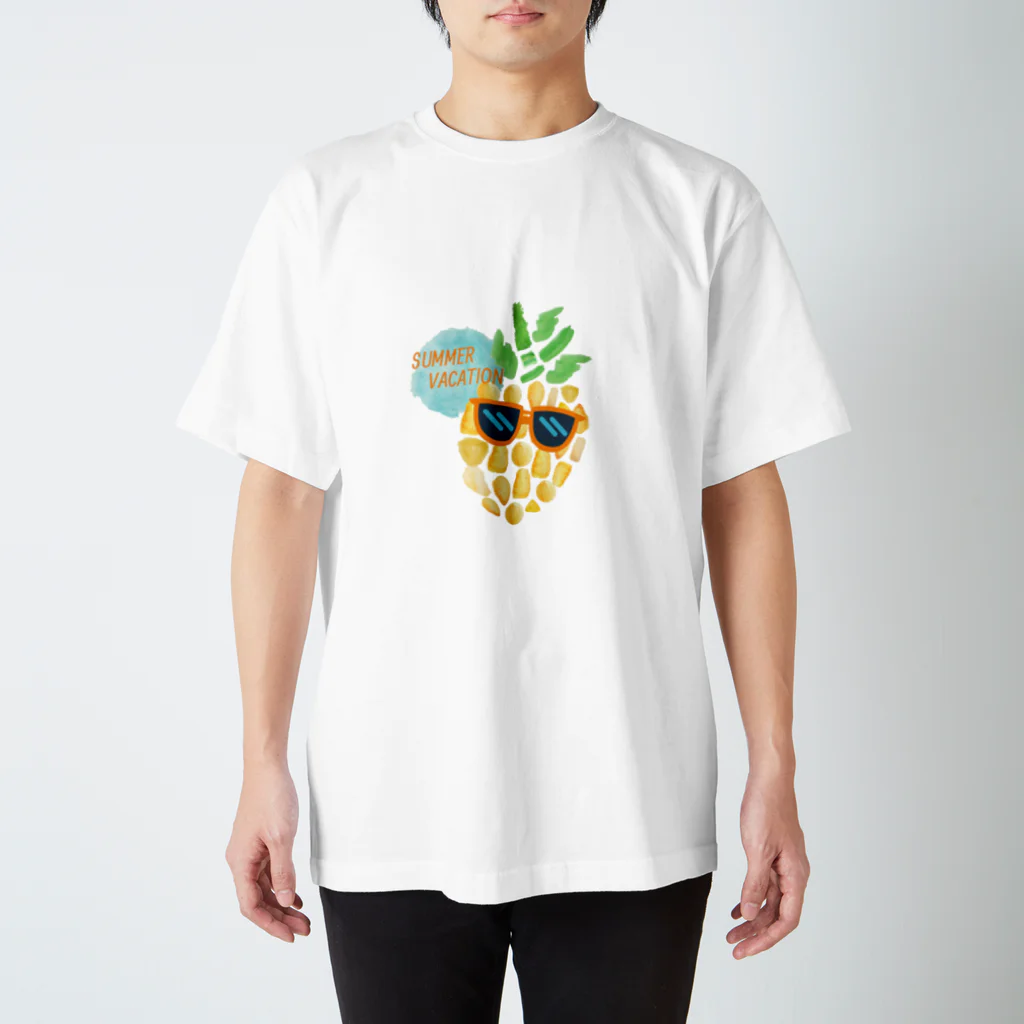 てんまま(iPadの先生)のWatercolor pineapple2 スタンダードTシャツ