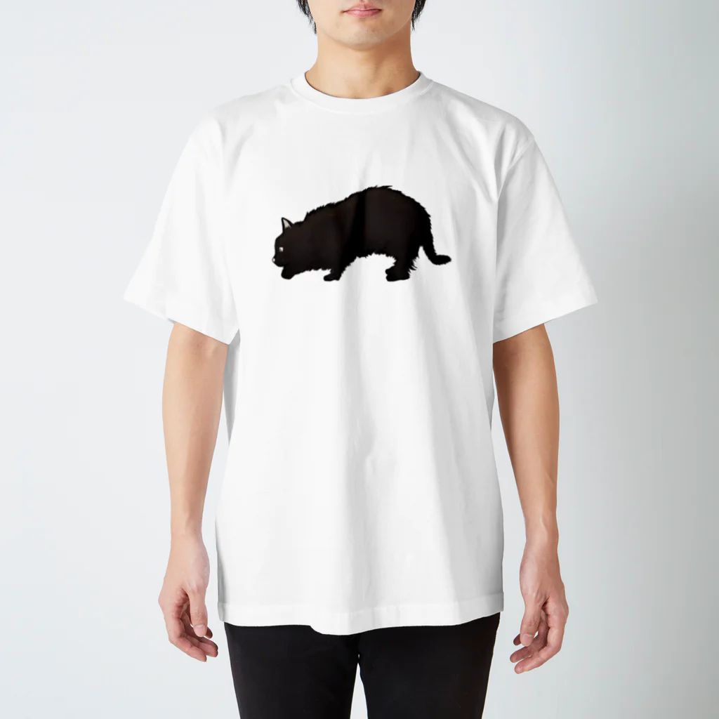 レイにーの忍び歩き黒猫 Regular Fit T-Shirt