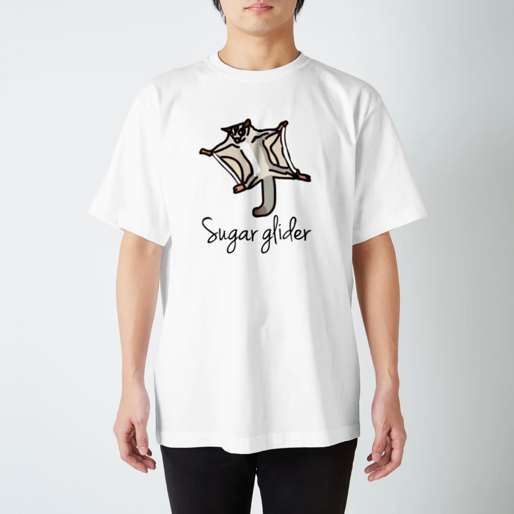 Hanagara animal cafeのSugar glider スタンダードTシャツ