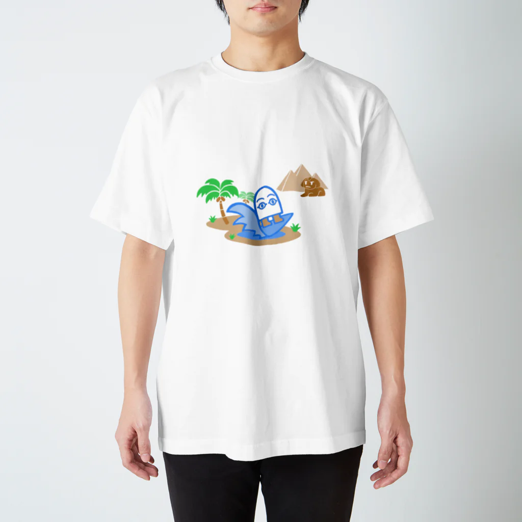 nyacotaのメジェド様　サーフィンTシャツ スタンダードTシャツ