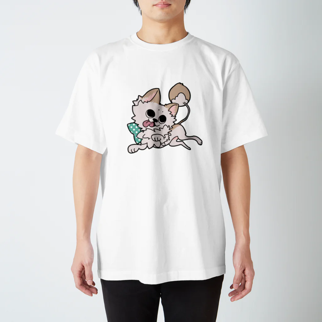 うちいさこ💌の走るチワワ Regular Fit T-Shirt