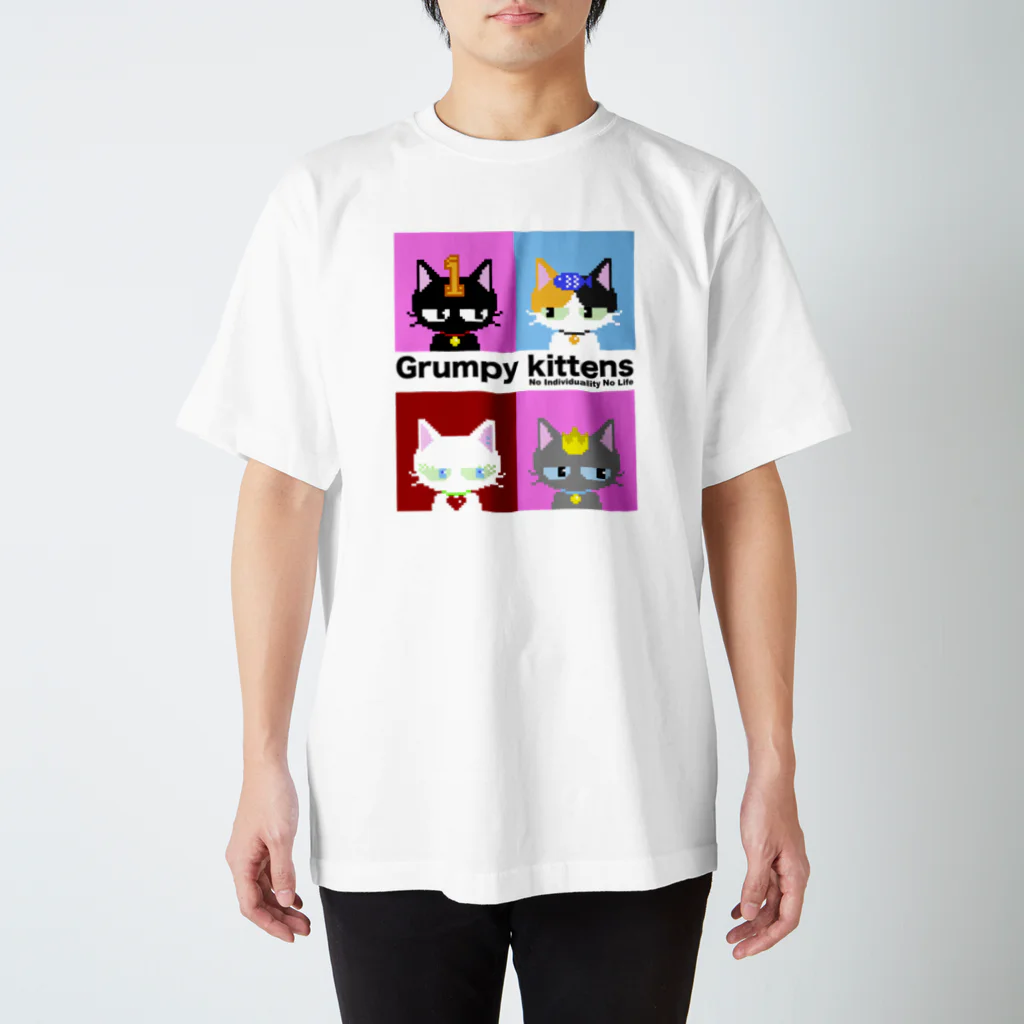 Grumpy kittensのGrumpy kittens No Individuality No Life Regular Fit T-Shirt