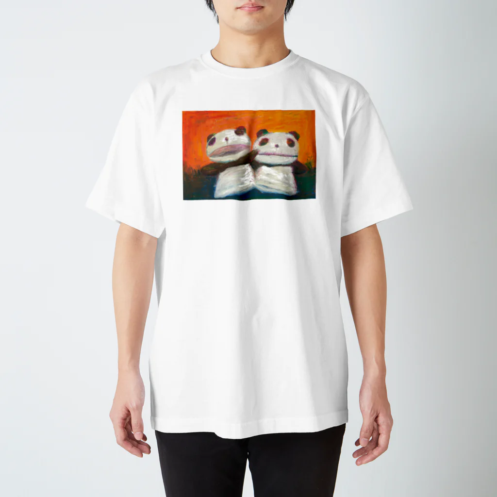 やまのうえのきのこのお店　～きのこ&パンダ～の「二匹のパンダ」 Regular Fit T-Shirt