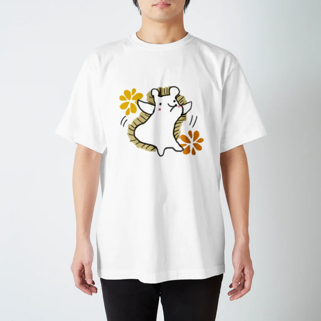 usagi-cuteのハリネズミのはりっちょ　やっふーい スタンダードTシャツ