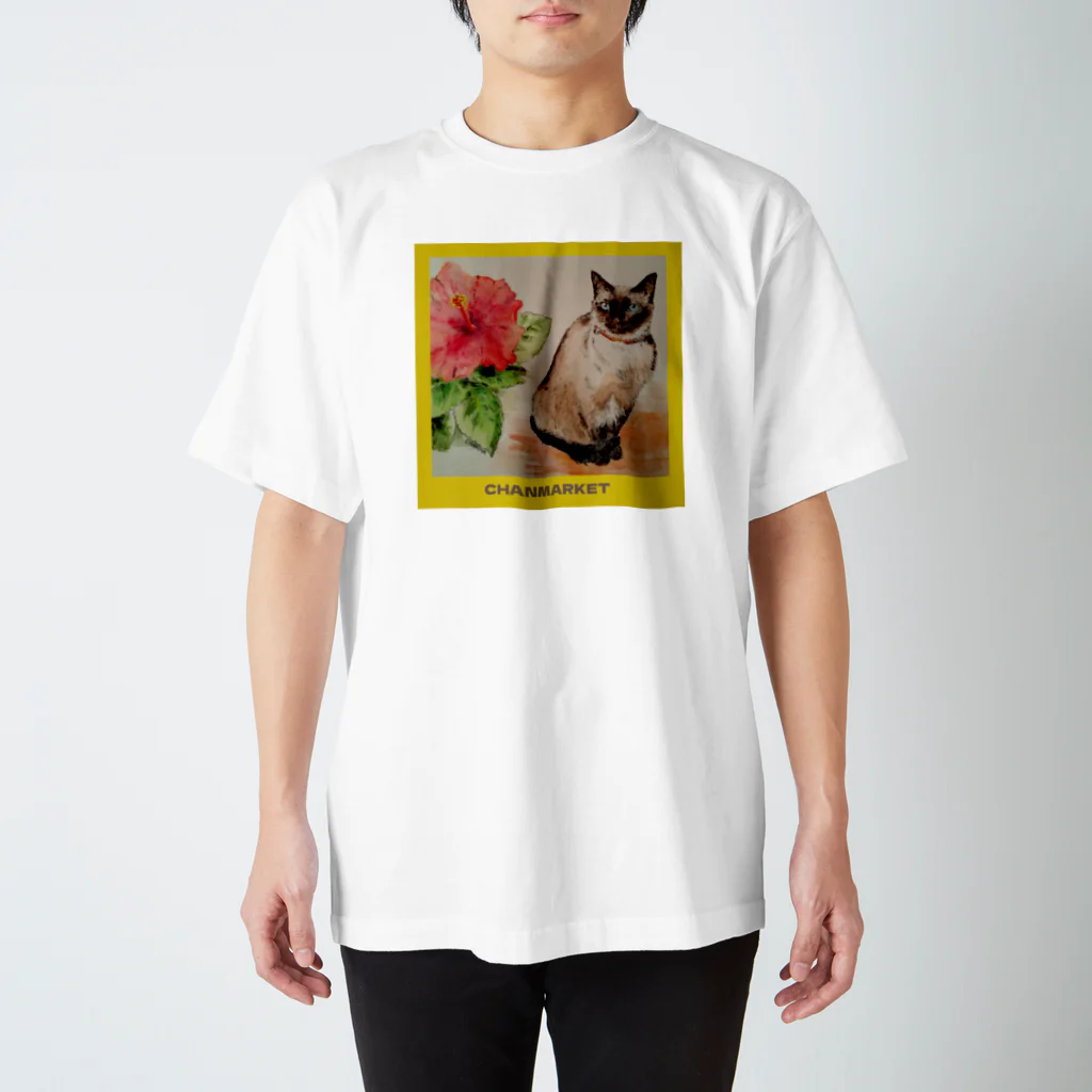 CHANMARKET のハイビスカス・コア氏2 スタンダードTシャツ