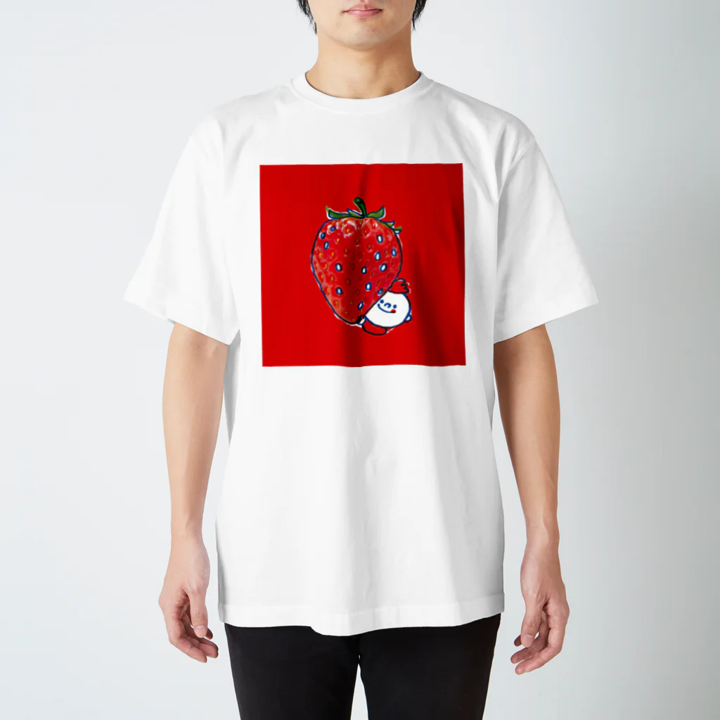 MOGUMO SHOPのいちごもぐもぐくん スタンダードTシャツ