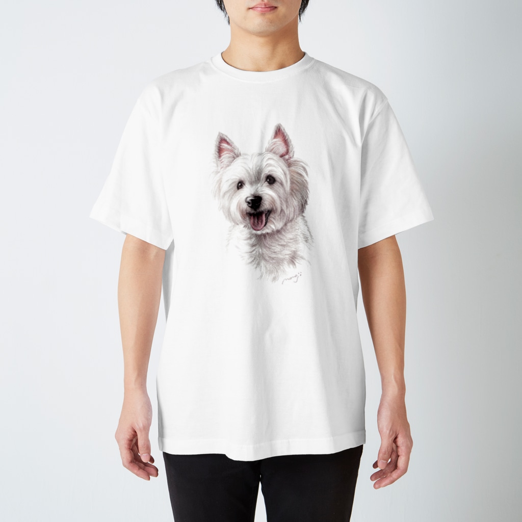 Momojiの犬画のウェスティ1 Regular Fit T-Shirt