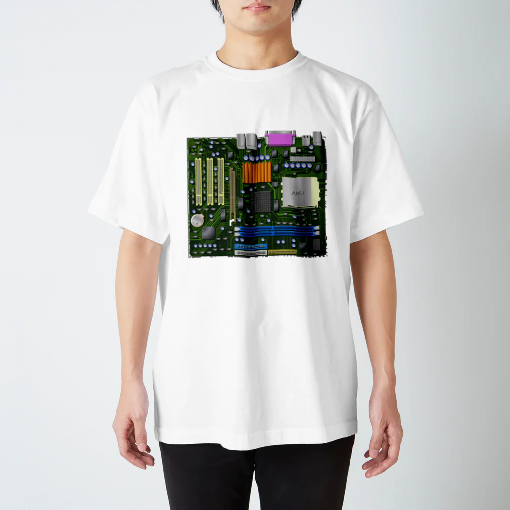 旨味教授といちごもちぷりんのパソコンのマザーボード Regular Fit T-Shirt