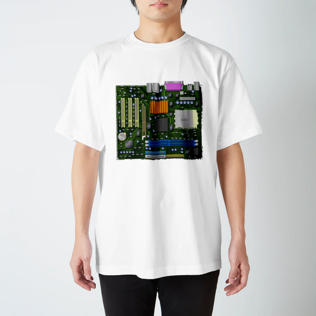 旨味教授といちごもちぷりんのパソコンのマザーボード スタンダードTシャツ