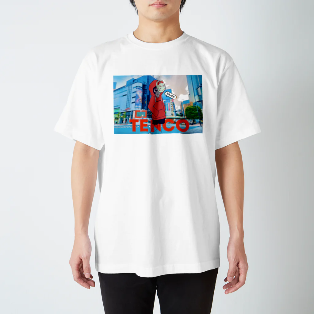 TENCO shopのTENCOちゃん light blue morning ver. Regular Fit T-Shirt