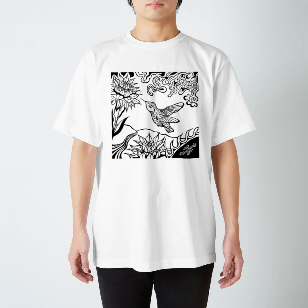 ソラネコ本舗（meg－micro）のハチドリの夢（透過） Regular Fit T-Shirt