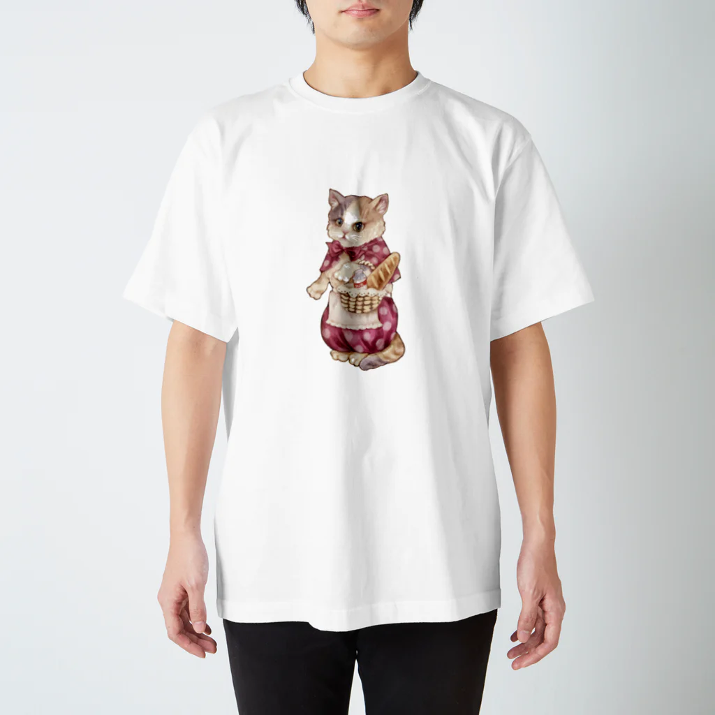 千秋薫オリジナルshopの猫のお母さん スタンダードTシャツ